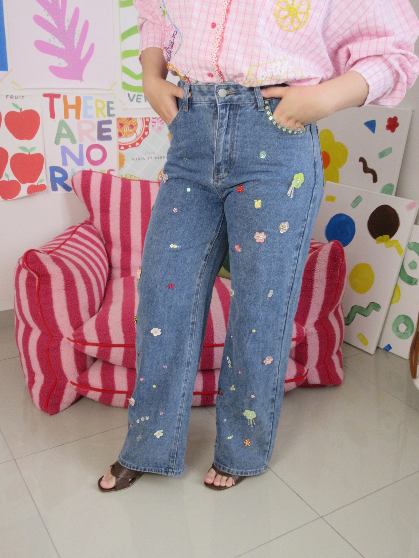 Garden Drip Jeans