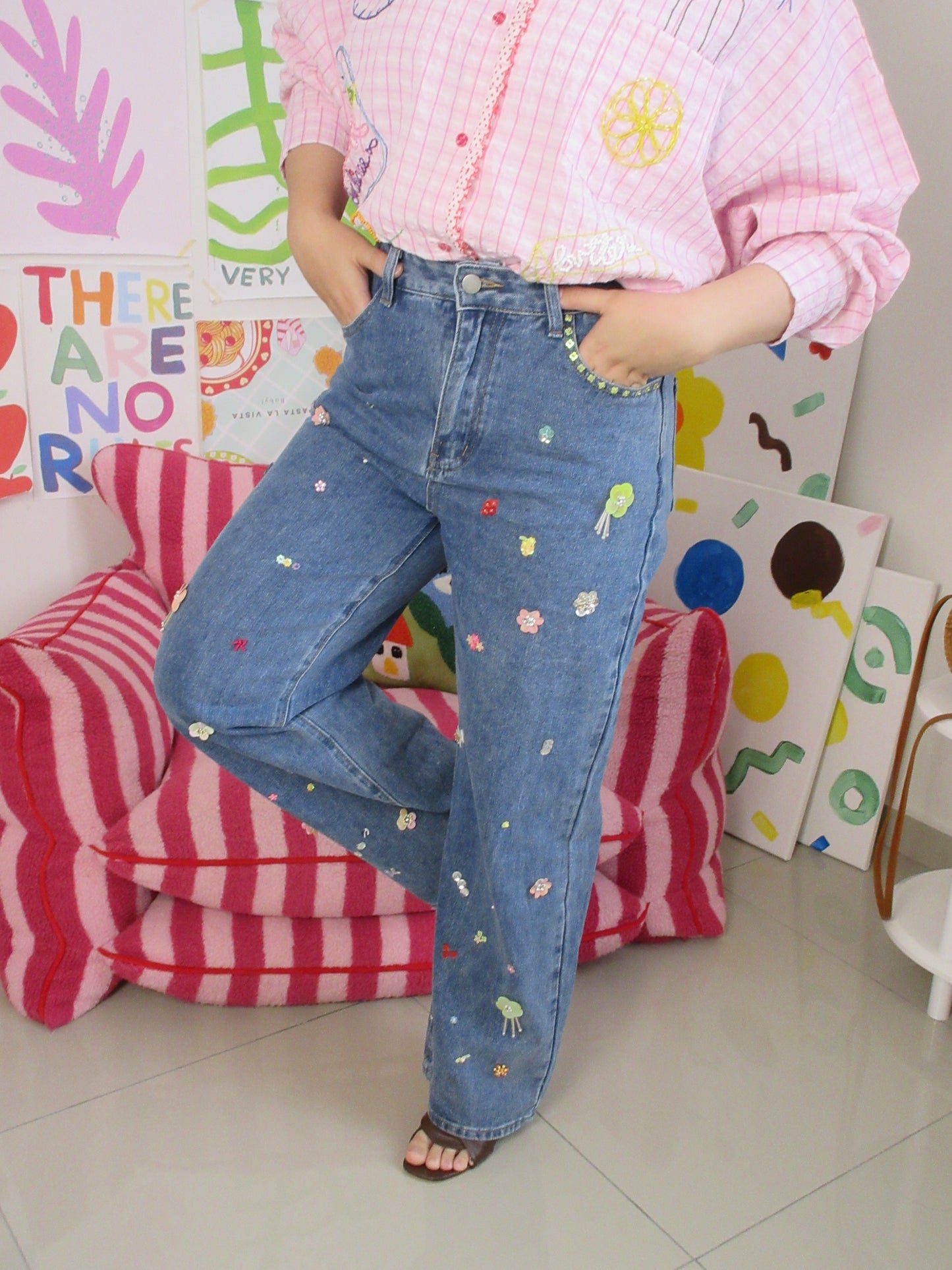 Garden Drip Jeans
