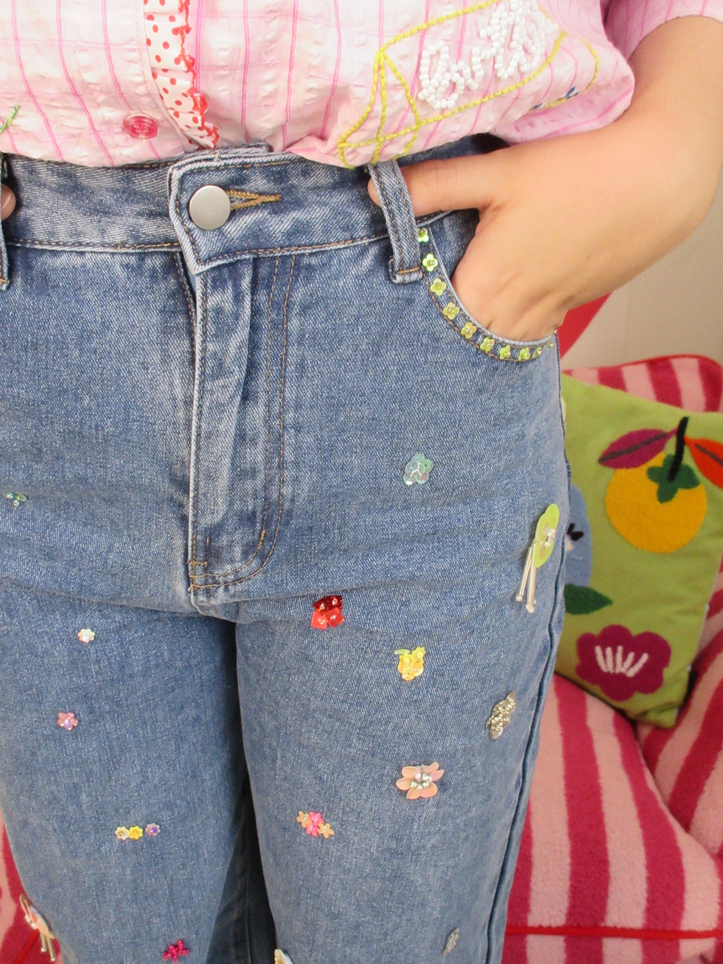 Garden Drip Jeans