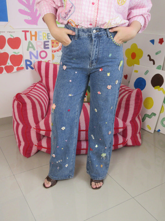 Garden Drip Jeans